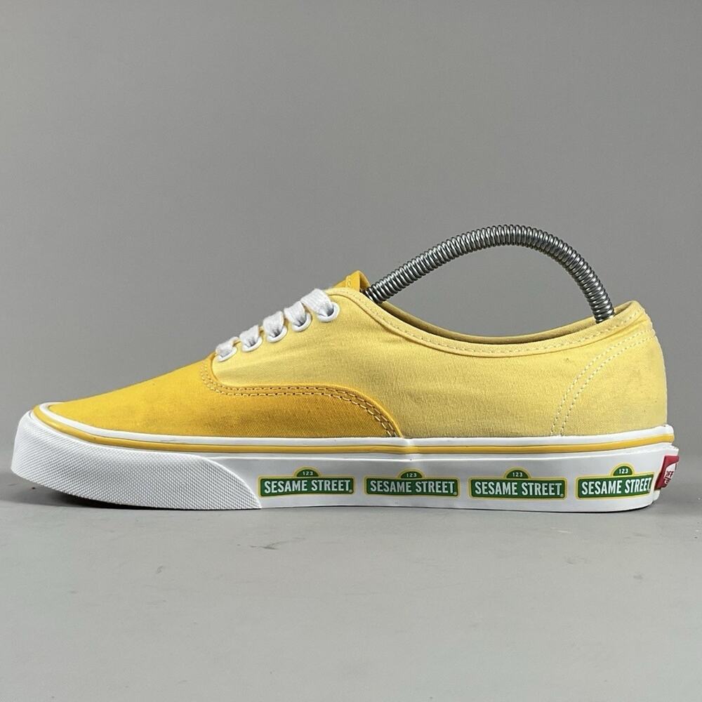 Mens 9 Womens 10.5 VANS Authentic Sesame Street Casual Sneaker Skate Shoe Yellow - Picture 6 of 8